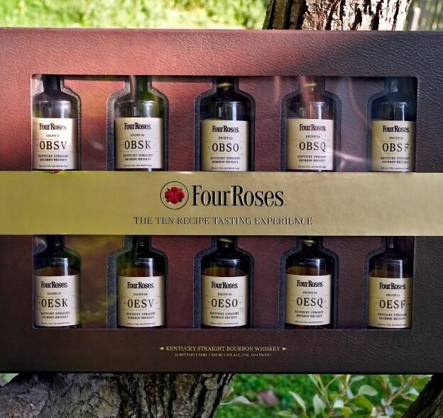 Four Roses Ten Recipe Tasting Experience 50ml miniature bourbon bottles set.