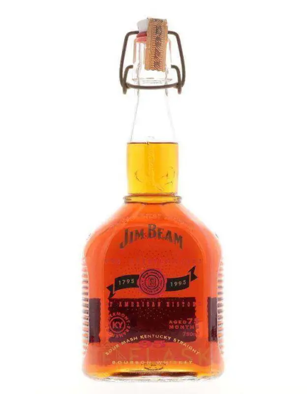 Bottle of Jim Beam 200 Year Anniversary Bourbon Whiskey 750ml on display