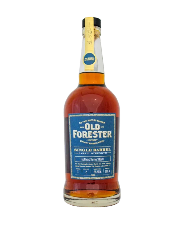 Old Forester Single Barrel Barrel Strength Bourbon Whiskey 750ml Bottle – Premium Kentucky Straight Bourbon